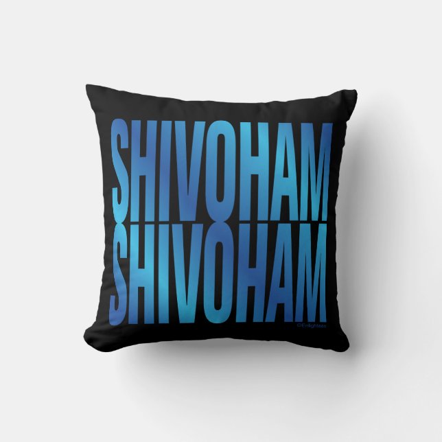Almofada Blue Mantra Shivoham Shivoham Black (Frente)