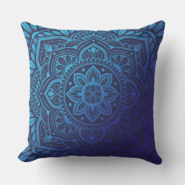 Almofada Blue Moon Mandala Throw Pillow