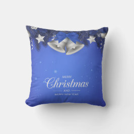 Almofada Blue n White Snowflakes Star Feliz Natal