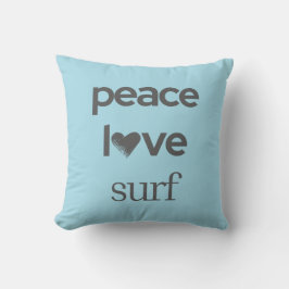 Almofada Blue Peace Love Surf | Reversible Beach House