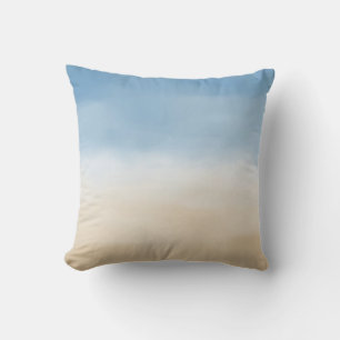 Almofada Blue Sky Beige Sand Ombre Watercolor
