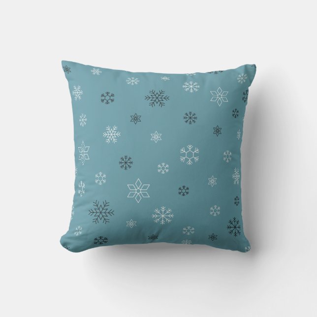 Almofada Blue Snowflake Winter (Frente)