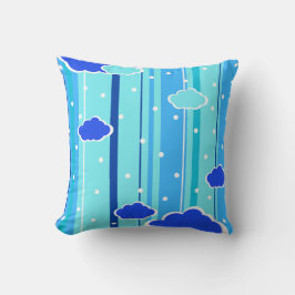 Almofada blue strips clouds dots