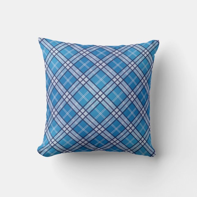 Almofada Blue Tartan (Frente)