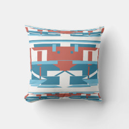 Almofada Blue Terracotta Red White Southwest Olhando Mosaic