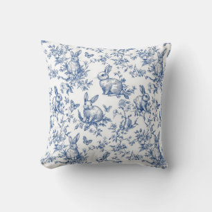 Almofada Blue Toile De Jouy Coelhinho da Páscoa