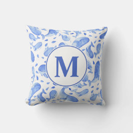 Almofada Blue Whale Paisley Berçário em Aquarela | Monogram