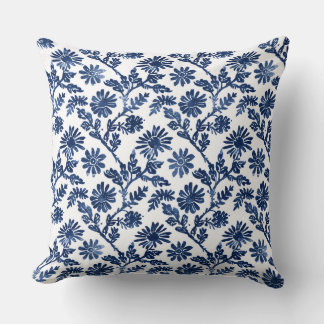 Almofada Blue White Throw Pillow