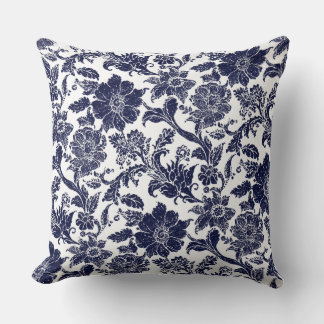 Almofada Blue White Throw Pillow