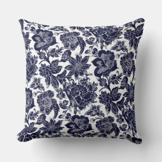 Almofada Blue White Throw Pillow
