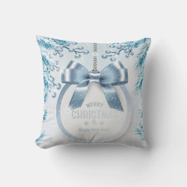 Almofada Blue WinterTree New Year Merry Christmas Ornament