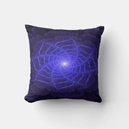 Almofada BlueLotus Fractal Flower Throw Pillow
