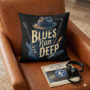 Almofada Blues Music Retro Aestético Vintage Jazz