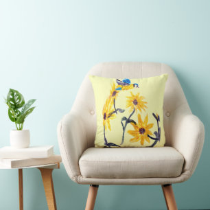Almofada Bluetite, Arte Amarelo e Girassóis, Floral
