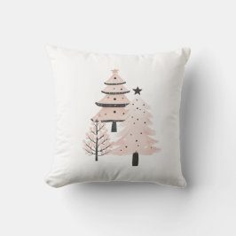 Almofada Blush and Neutral Christmas Tree Decorative Pillow