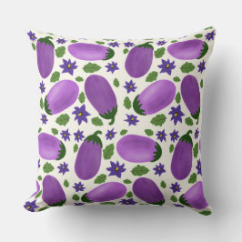 Almofada Blush & Bloom Eggplant Collection – Ivory Glow