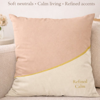 Almofada Blush Gold Harmony Throw Pillow