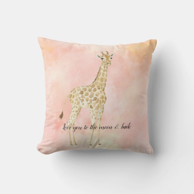 Almofada Blush Peach Giraffe (Frente)