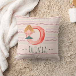 Almofada Blush Pink Ballerina Monogram O – Personalized Art