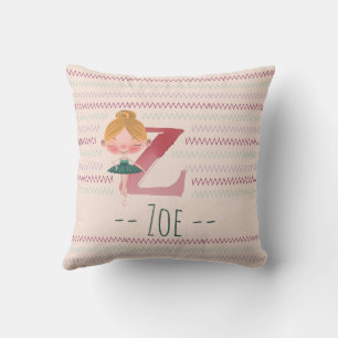 Almofada Blush Pink Ballerina Monograma Z - Arte Personaliz