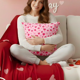 Almofada Blush Pink Watercolor Hearts Valentine Gift