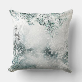 Almofada Blustering Winter Woodland Snow Storm Agulhas