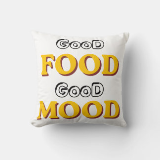 Almofada Boa Comida Bom Humor Tipografia Throw