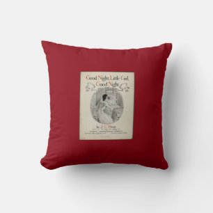 Almofada Boa Noite Menina - Travesseiro decorativo Vermelho