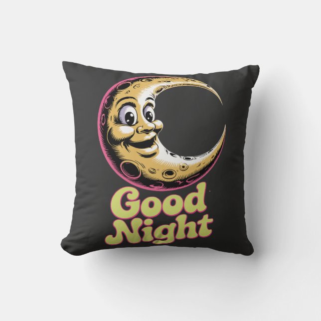 Almofada Boa Noite, Retro Moon (Frente)