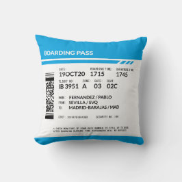 Almofada Boarding Pass (blue)