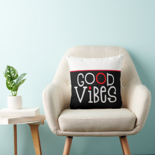 Almofada Boas Víblias Positivas Cotação Vermelho Branco Pre