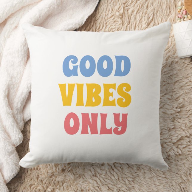 Almofada boas vibrações apenas coloridas únicas (Cobertor)
