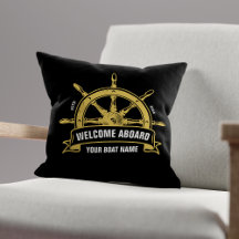 Boas-vindas a bordo náutico Roda negra