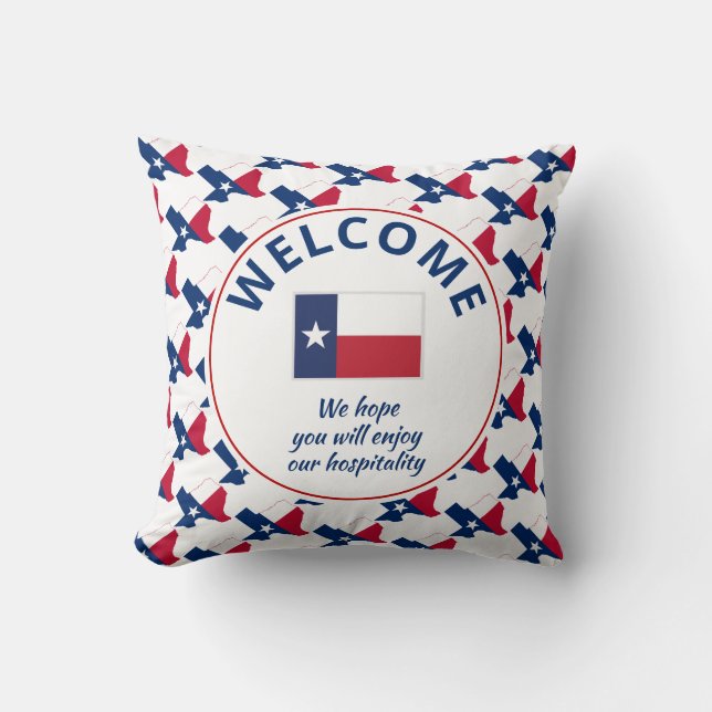 Almofada Boas-vindas personalizadas do TEXAS moderno (Frente)