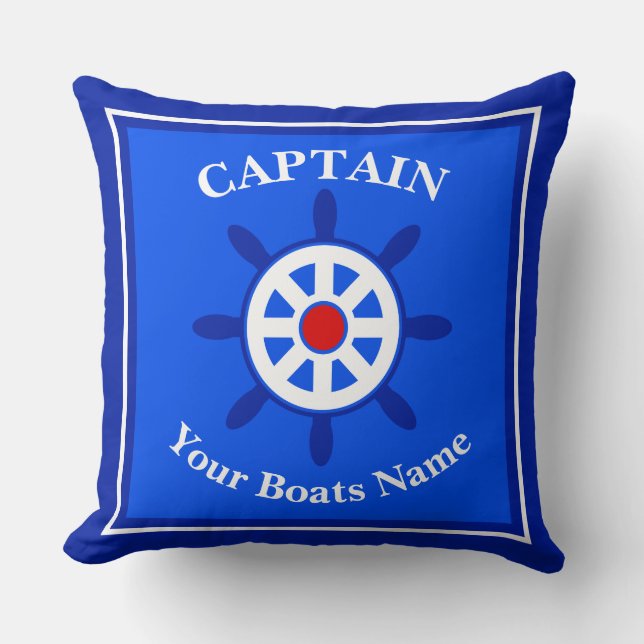 Almofada Boat captains ships wheel throw pillow (Frente)