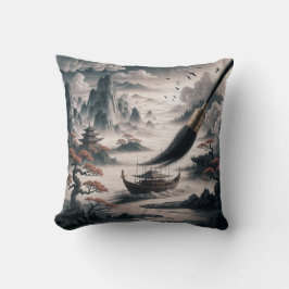 Almofada Boat landscape ocean view poetic art