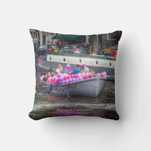 Almofada Boat Souvenir, Partido Balão de Amesterdã (Frente)