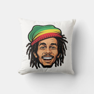 Almofada Bob Marley Cartoon Inspirado Dreadlock Rasta