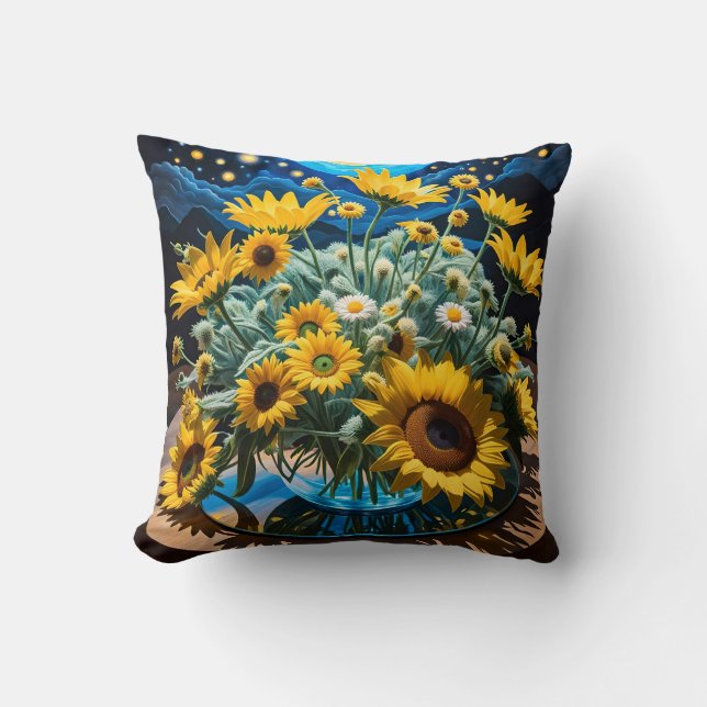 Almofada Bodegón Flores y Noche 1 - 001 (Frente)