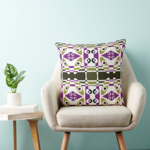 Almofada Bohemian Chintz 34 Olive Purple