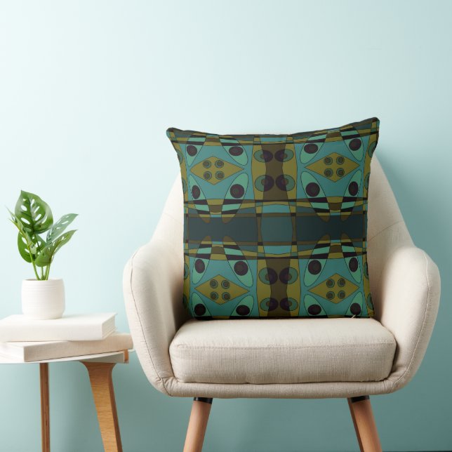 Almofada Bohemian Chintz 80 Dusty Jade Olive (Cadeira)