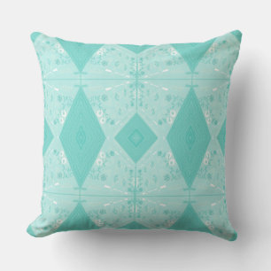 Almofada Bohemian Chintz Ilustração Pastel Azul
