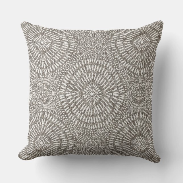 Almofada Bohemian light taupe pattern (Frente)
