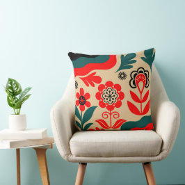 Almofada Boho Abstract Flower Wall Art
