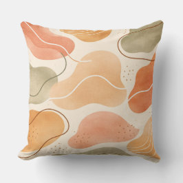 Almofada Boho Abstract Organic Shape Pillow - Earthy