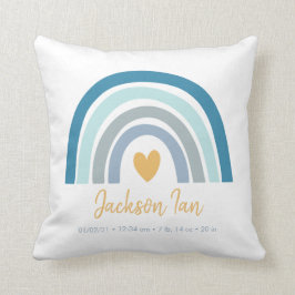 Almofada Boho Arco-Íris Bebê Personalizado Bichos Atirando