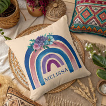 Boho Arco-íris personalizado com Flores