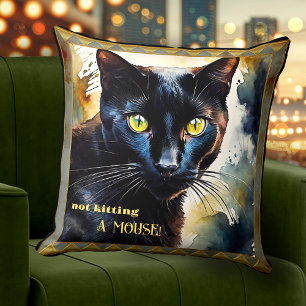 Almofada Boho Artístico Engraçado Gato Arte Animal