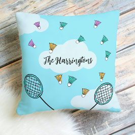 Almofada Boho Badminton Birdies Summer Fun Beach Lake House