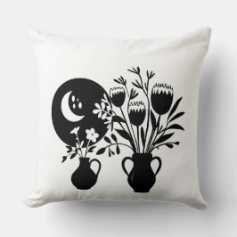 Almofada Boho bohemian floral sun moon